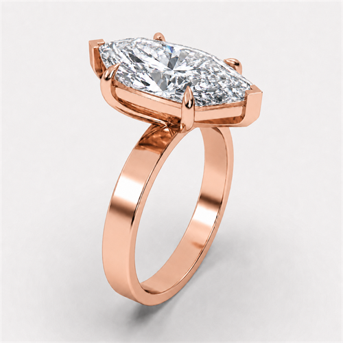 5 carats Dutch Marquise Lab Diamond Ring